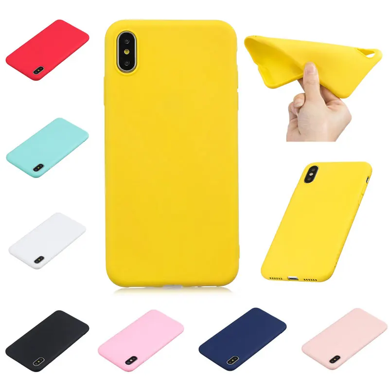 New Top Fashion Candy Colors Wine Soft Silicone Phone Cover Fundas Coque For iPhone 5 6 7 7plus 6s 6plus 8 8plus X XS MAX XR |