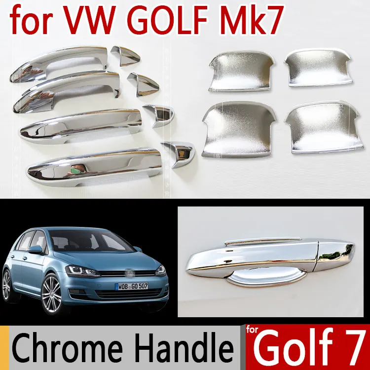 Для VW Golf 7 MK7 хромированные покрытия для дверных ручек хромированная отделка для 4 дверей Volkswagen 2013- аксессуары для стайлинга автомобилей