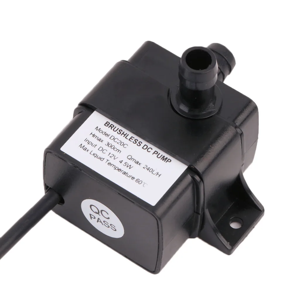 

240L/H 4.5W DC 12V Brushless Water Pump Waterproof Mini Submersible Water Pump Ultra Quiet