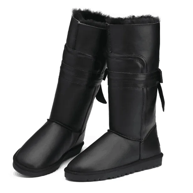 MIDOLVHOUSE  women  fashion  snow boots boots in  winter  Waterproof leather and shearling high quality   mdv-1700057