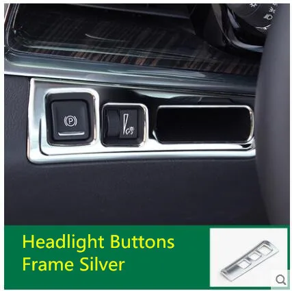 

Матовая Серебристая рама кнопки фары из нержавеющей стали для Cadillac XT5 2016-2020 Z2EA1351