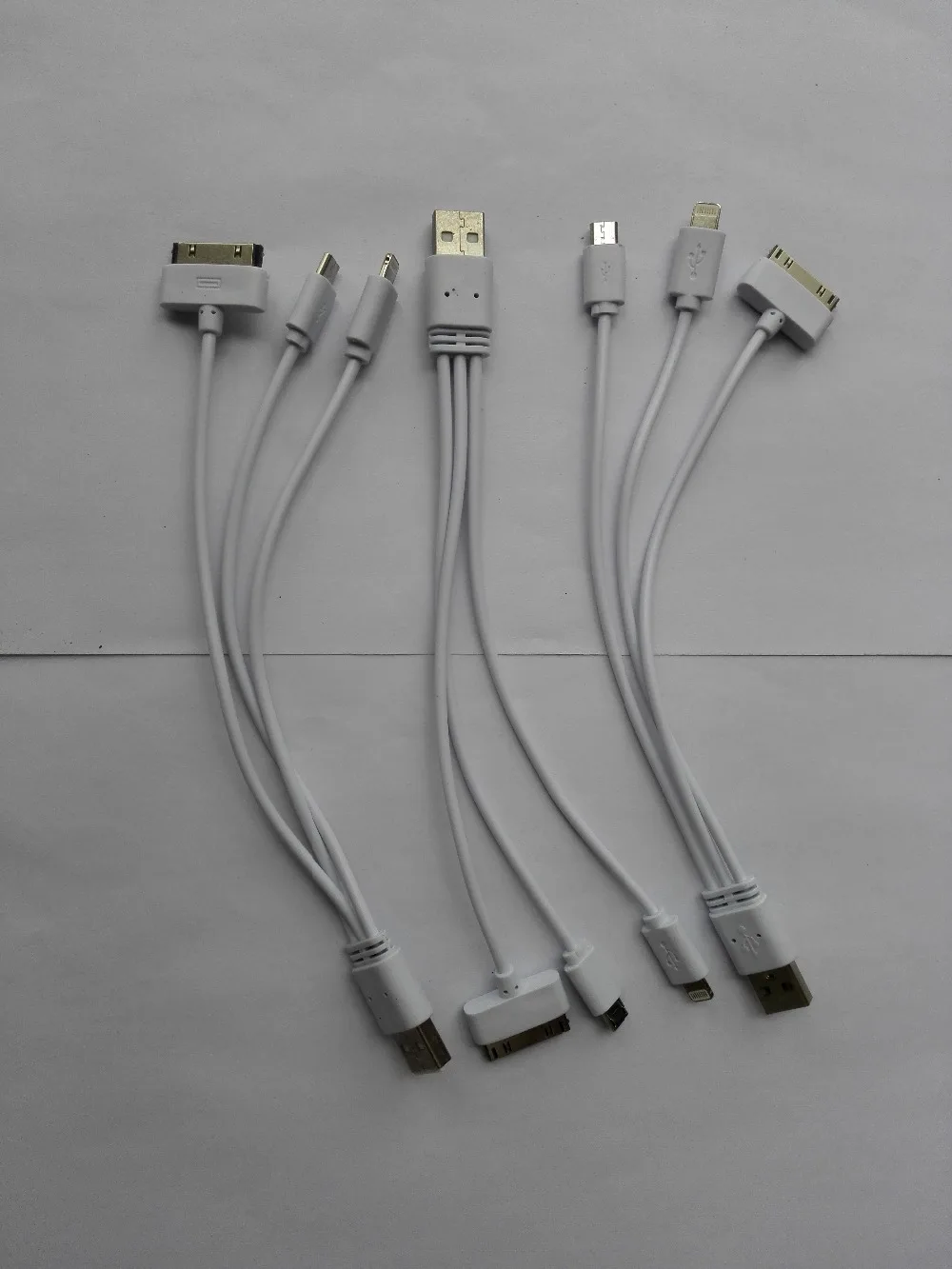 

3in1 USB Cable for iphone 6 6s 7 7plus 20cm mirco usb cable Charger Data For Android Smart Phone for power bank for tablets pc