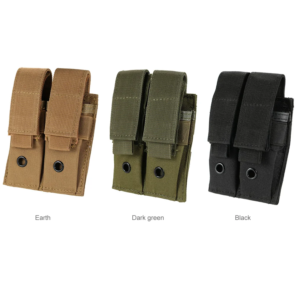 9MM Nylon 600D Tactical Molle Dual Double Pistol Mag Magazine Pouch