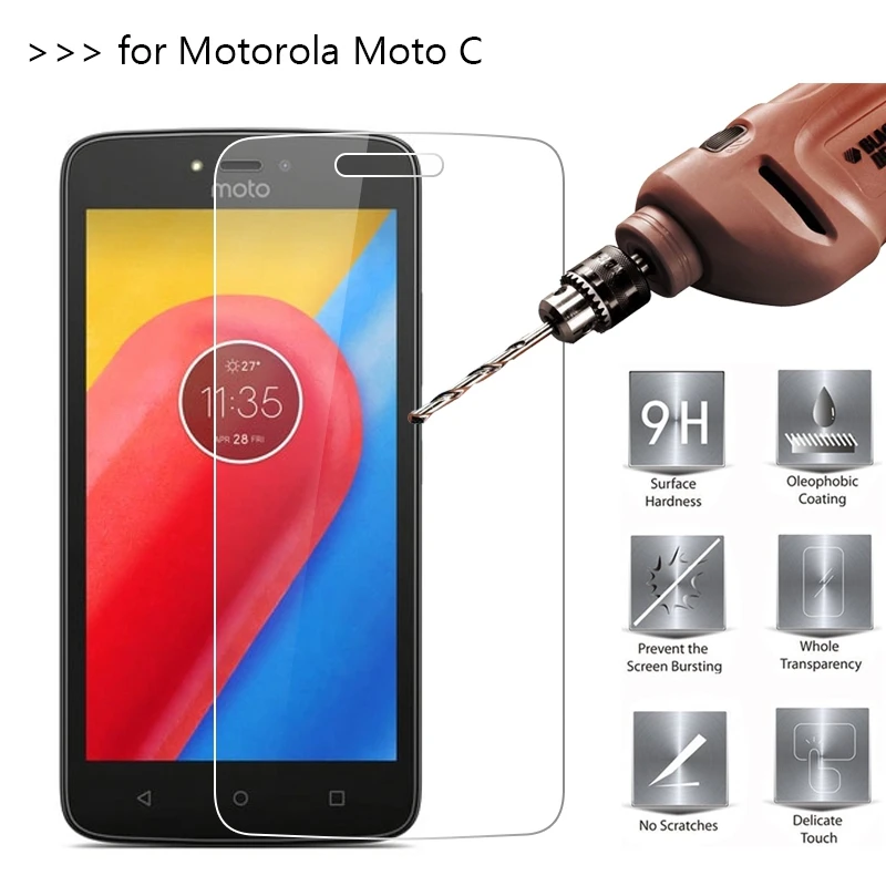 2 шт. Защитное стекло для Motorola Moto C закаленное защитная стеклянная пленка телефона