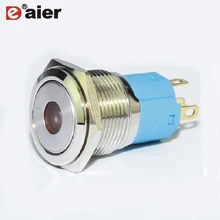 50 шт. LAS3-16F-11DM 16 мм светодиодный мгновенный Электрический переключатель с подсветкой