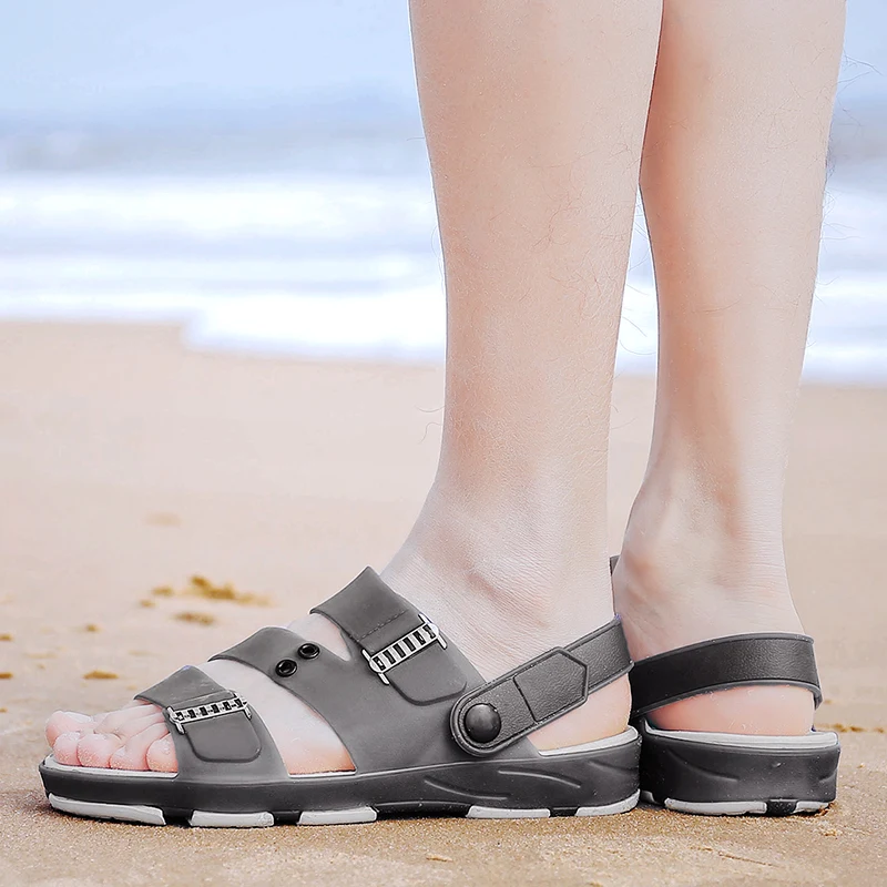 Baledly/Новинка; летние мужские сандалии; пляжная дышащая прозрачная обувь; большие размеры; мужские шлепанцы для мужчин