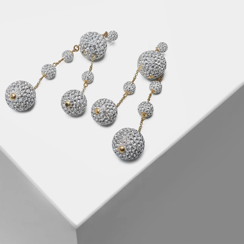 

Round flash pendant fashion drop earrings