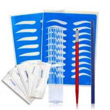 Татуировка бровей 14 игл ручка для микроблейдинга набор изысканное мастерство полный набор татуировки оборудование с бровью практика кожи