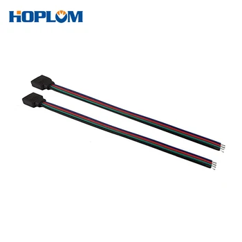 

4Pin RGB Connector 10 mm Wide LED Strip Light Wire Cable Adapter for Waterproof and Non-Waterproof 5050 3528 Female Wiring