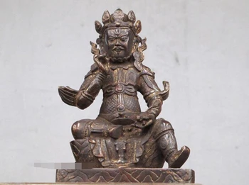 

free shipping Collectible bronze S2217 Tibet Sitsang old Bronze unlimited wealth entitled the King of Wealth Buddha god