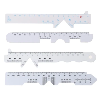 

4 Types White Straight PD Ruler Pupillary Distance glasses Rulers
