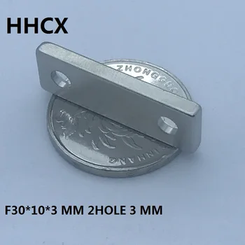 

10pcs/lot F 30x10x3 mm hole 3mm N35 Strong Square NdFeB Rare Earth Magnet 30*10*3 mm 2hole 3mm 30mm x 10mm x 3mm