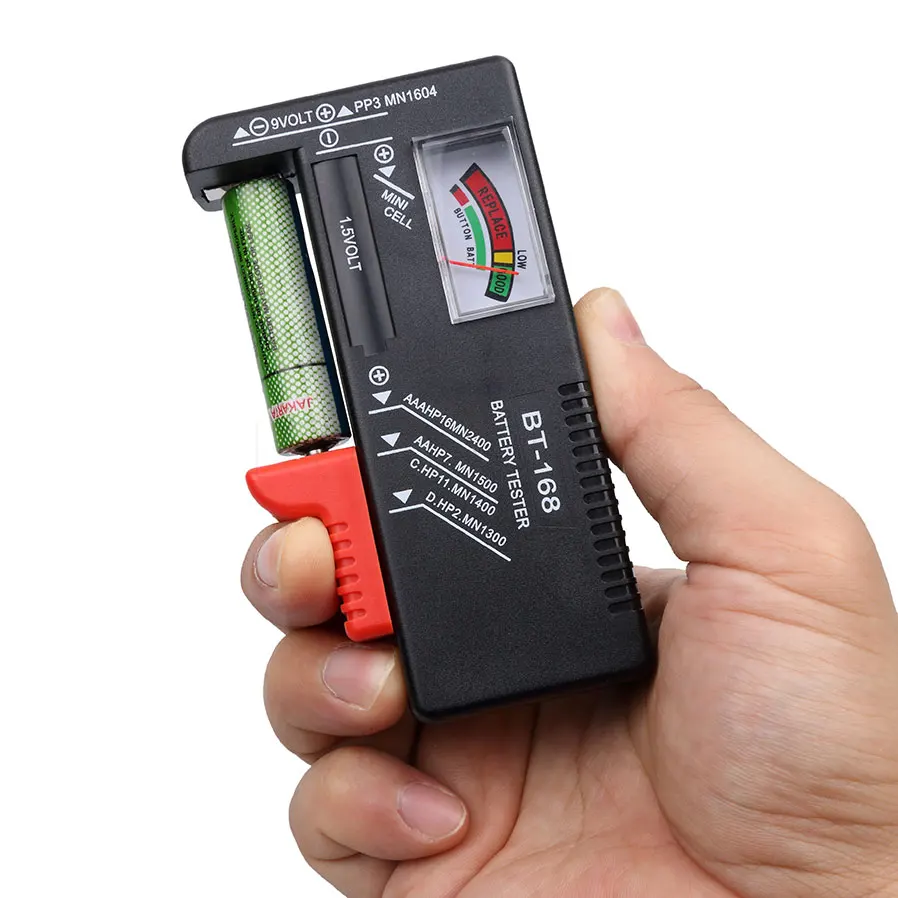 LCD Digital Battery Tester Current Voltage Checker for AA/AAA/C/D/9V