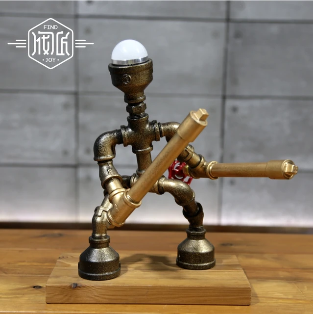 Hot Metal Creative Robot Crafts Led Desk Lamp Simple Novelty Hot Metal Creative Robot Crafts Led Desk Lamp Simple Novelty Table For Bedroom Study