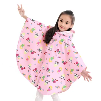 

Kids Raincoat Animals Print Lovely Poncho Cartoon Rainsuit Waterproof Hooded Children Rainwear Clothes