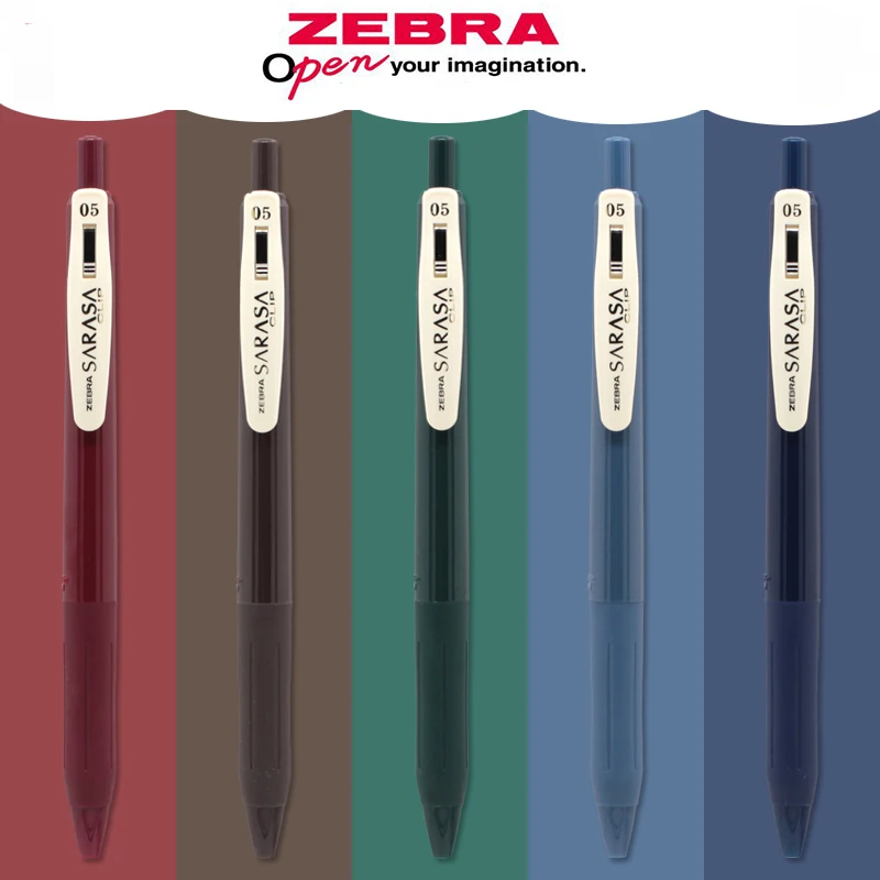 

ZEBRA JJ15 Gel Pen SARASA Dark Tone Neutral Retro Pens 0.5 mm 5 Color Japan 1Pcs