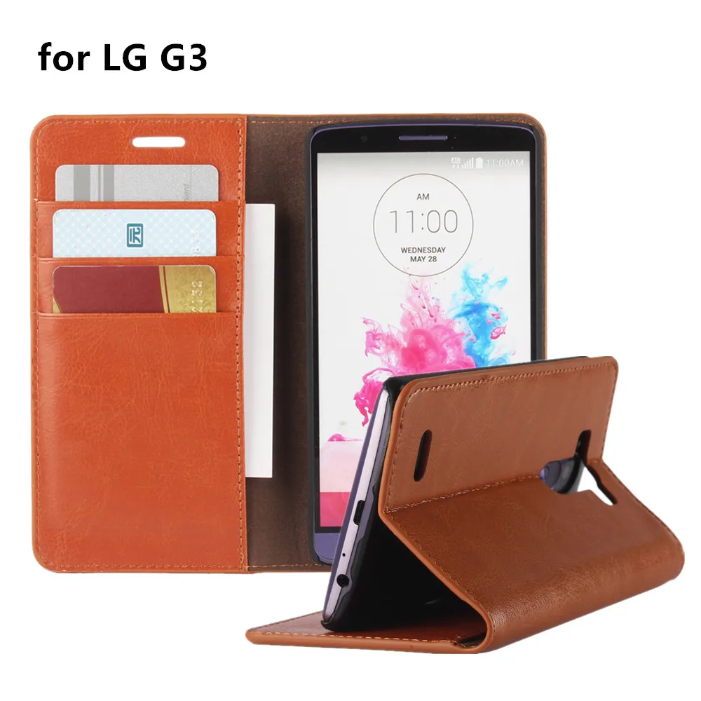 

Luxury Wallet style phone Case Leather Case For LG G3 Flip Cover Business Protective Holster for LG G3