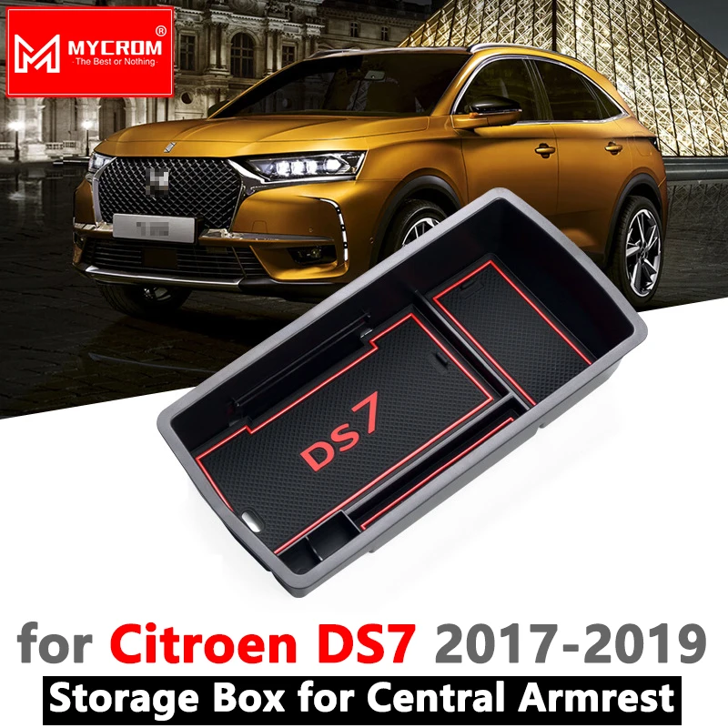 for Citroen DS7 DS 7 Armrest Box Storage Stowing Tidying Organizer Internal Accessories Auto Car Styling 2017 2018 2019 2020