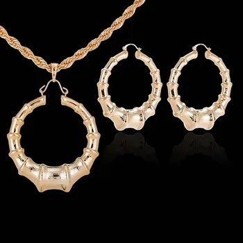 

Nigerian Rose Gold Color Bride Jewelry Sets Dubai Earrings Pendant for Women African Wedding Accessories GiftsCE135
