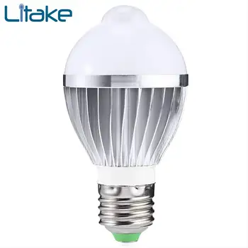 

Litake E27 Based 5W AC 85-265V PIR Infrared Motion Detection Sensor LED Bulb Auto Switch Energy Saving Night Lamp Indoor Lighti