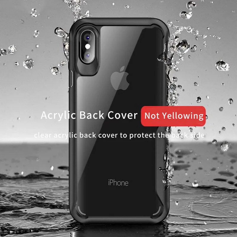 NOWAL мягкий силиконовый бампер для iPhone 5 5S SE 6 6S Plus жесткий акриловый прозрачный