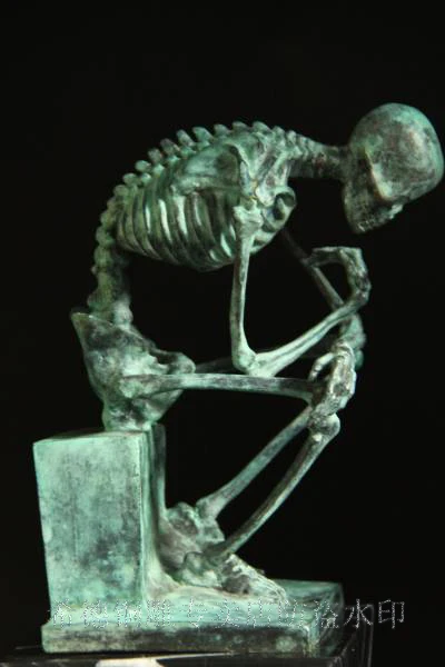 

head Arts Crafts Do the old style bronze crafts skeleton thinker DS-055B Sid bronze ornaments