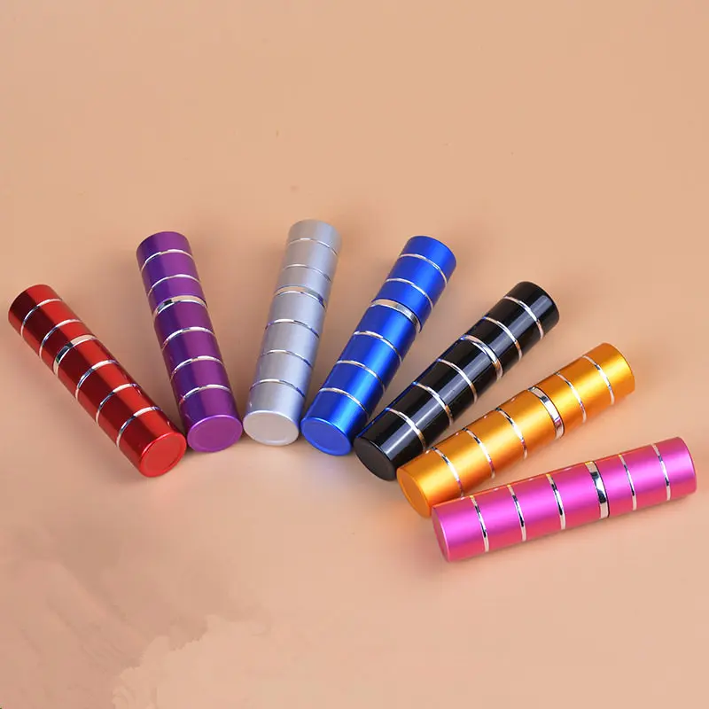 

50pcs/lot Mini 5ML Ring Pattern Refillable Aluminum Glass Perfume Bottle Travel Spray Atomizer Empty Fragrances Scent Bottle