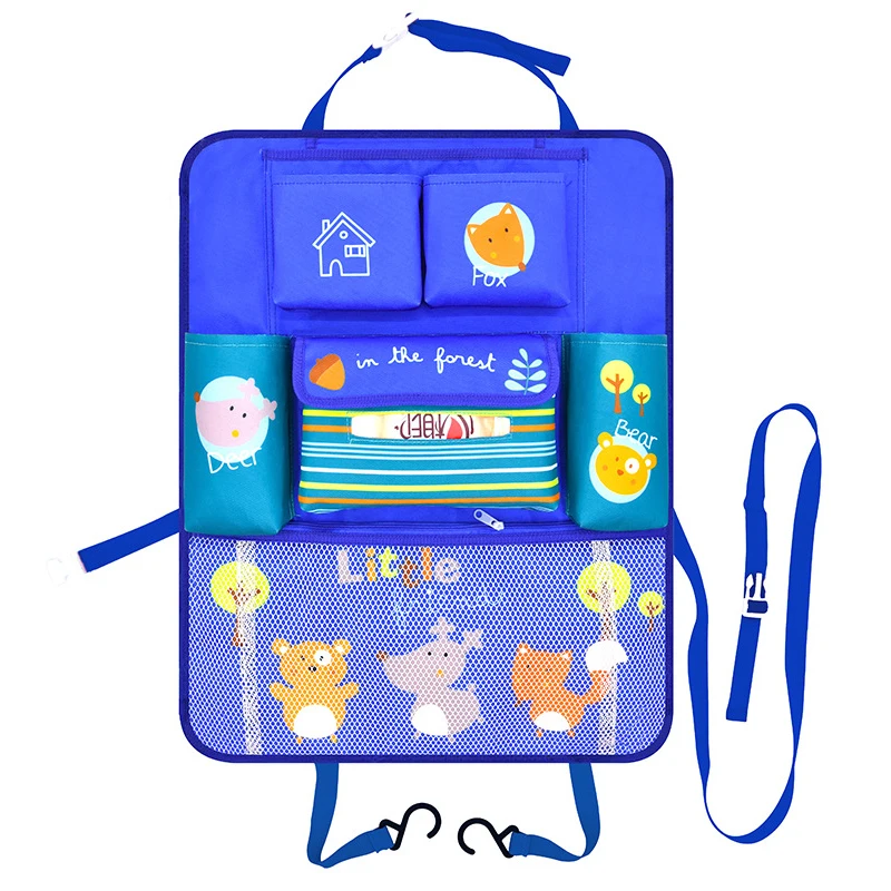 

Cartoon Car Seat Back Storage Hang Bag Ipad Food Paper Towel Organizer Drink Milk Insulation Stowing Tidying Auto Interior Item