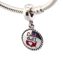 Бусины для самостоятельного изготовления ювелирных изделий из стерлингового серебра-ювелирные изделия Land That I Love Висячие бусины Подвески Серебро 925 Berloque Perles Шарм