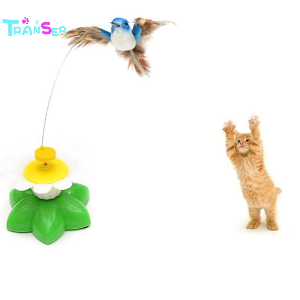 

2019 Transer Creative Hot! Electric Swivel Seat Birdie Funny Cat Pet Toy Cat KittenDrop Shipping D4 P40
