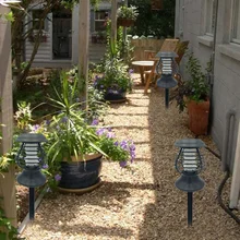 Солнечный светодиодный Открытый Двор садовый светильник Водонепроницаемый против комаров насекомых вредителей мухобойка убийца захвата светодиодный потолочный светильник