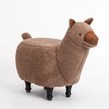 Флокирование+ твердые деревянные детские стульчики детская мебель креативный мультфильм Бегемот стул функциональный османский горячий 68*34*53 см белый коричневый