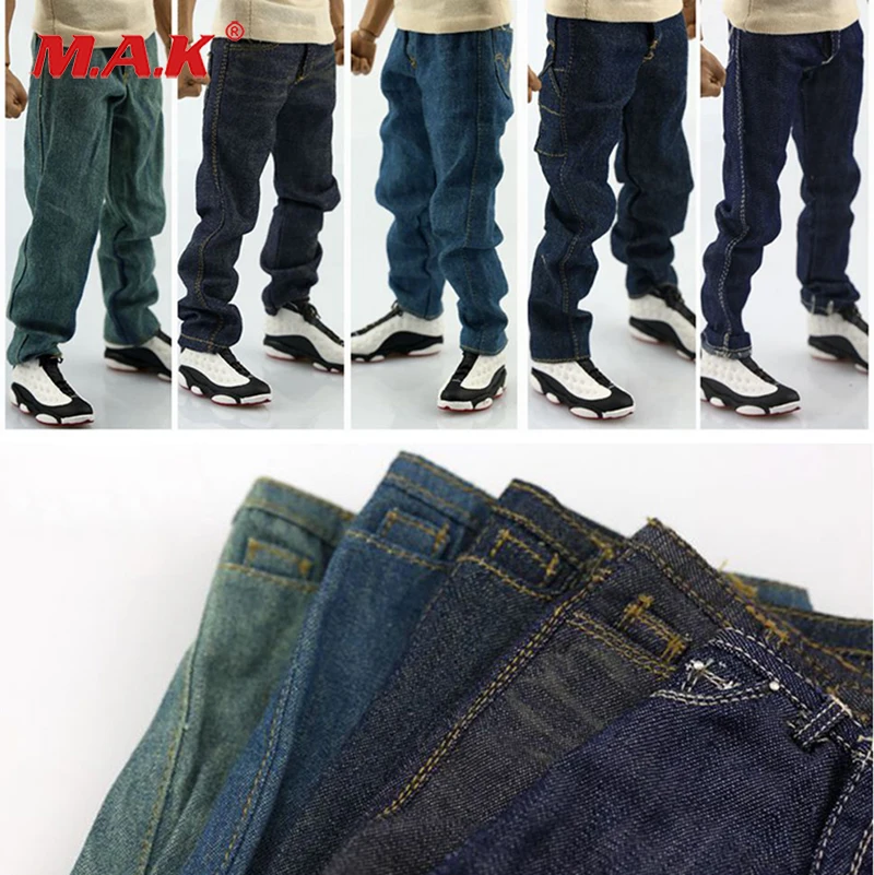 1:6 Classic Denim Pants Jeans Model F 12/'/' Muscular Action Figure Accessories