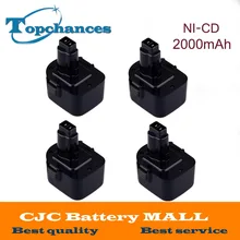 4PCS Newest 12V 2.0Ah Replacement Power Tool Battery for Dewalt 52250-27 DC9071 DE9037 DE9071 DW9072 DE9501 DW9071 DW9072