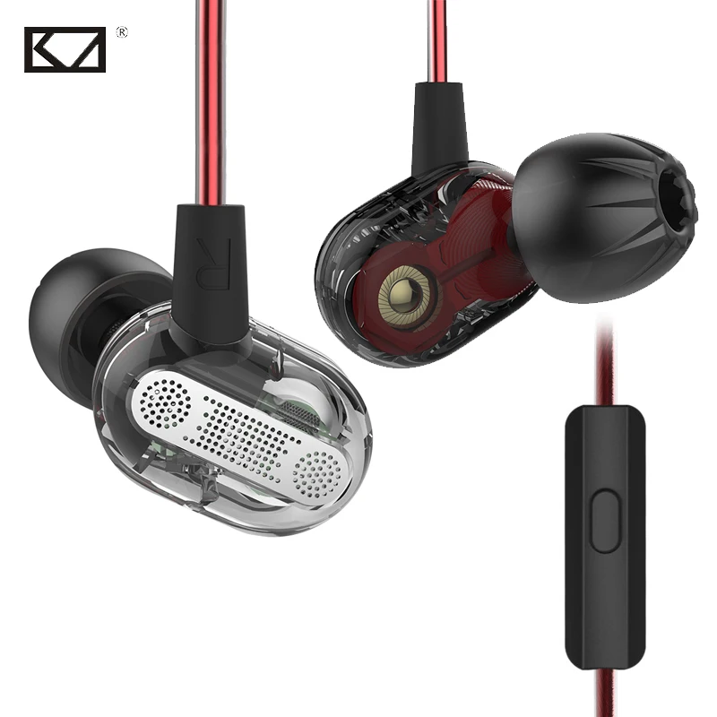 

KZ ZSE Dual Dynamic Drivers In Ear Earphone Headset Audio Monitors Headphone Noise Isolating HiFi Music Running Sports Earbuds