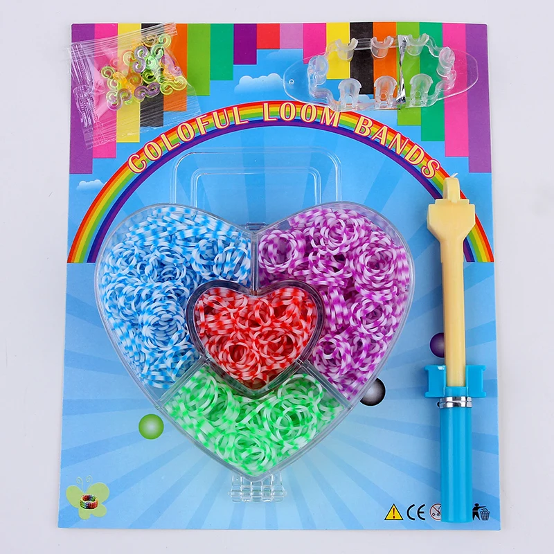 High Quality Rubber Fun Loom Band Kit Kids DIY Bracelets Silicone Looms