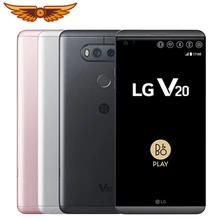 Original desbloqueado lg v20 vs995 f800 quad core 5.7 polegadas 4gb ram 64gb rom 16mp lte impressão digital android único sim telefone móvel