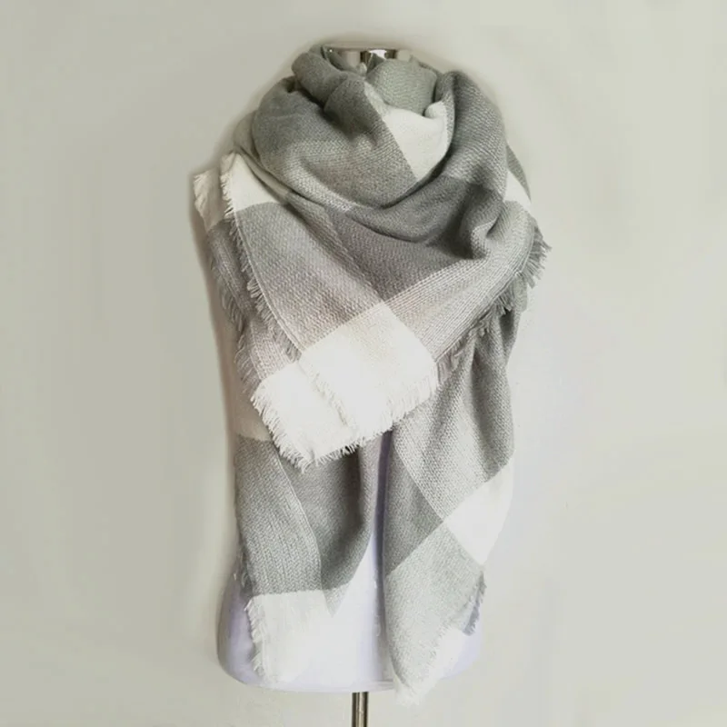 za Winter 2016 font b Tartan b font Scarf Desigual Plaid Scarf New Designer Unisex Acrylic