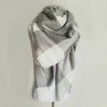 za Winter 2016 font b Tartan b font Scarf Desigual Plaid Scarf New Designer Unisex Acrylic