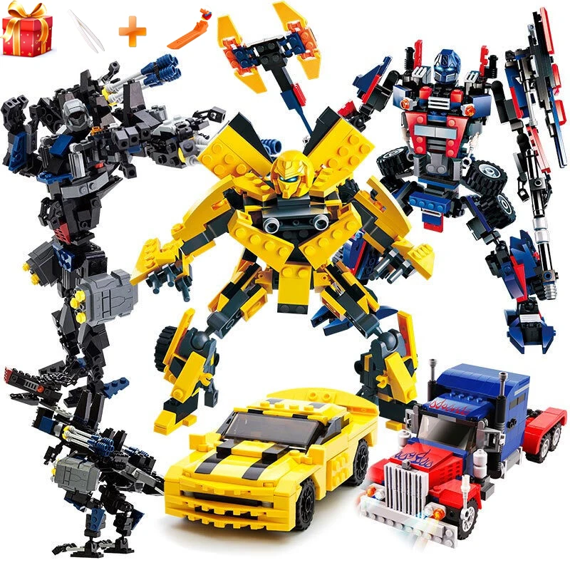 

2019 2 In 1 LegoINGs Transformation Robot Bumblebee Bricks City Building Blocks Sets Starwars Creator Kids Gifts Educational Toy