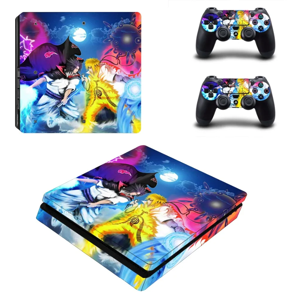 Аниме Наруто PS4 тонкая кожа Наклейка для sony playstation 4 консоли и 2 контроллеров PS4 Slim Skins Наклейка виниловая