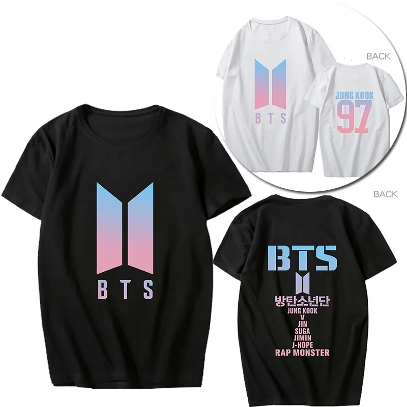 

BTS Bangtan Boys J-HOPE New Album LOGO Gradient Tshirt Top Summer JN016