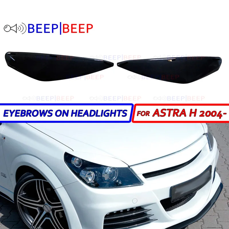 

Eyebrows for Opel Astra H 2004- on headlights cilia eyelash molding decoration car styling tuning accessories