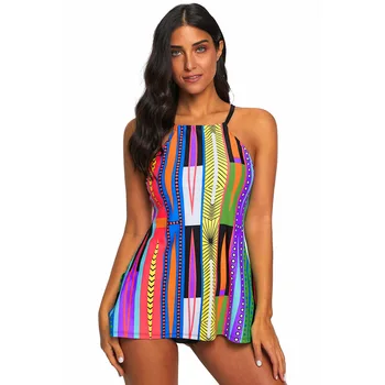 

One Piece Swimwear 2019 Bathing Suit Women Boho Print Maillot Swimsuit Sexy Monokini Beach Wear Bathing Suit Female