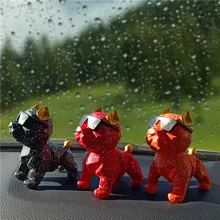 Геометрический уникальный дизайн, милый хулиган, украшение интерьера автомобиля, Высококачественная смола, крутая кукла, Боевая собака, автомобильный орнамент, прочный A3