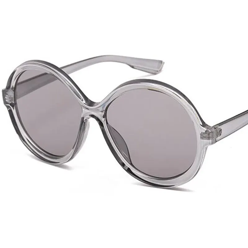 

2019 New Plastic Round Sunglasses Women Luxury Designer Brand Big Oval Green Yellow Sun Glasses Female Shades UV400