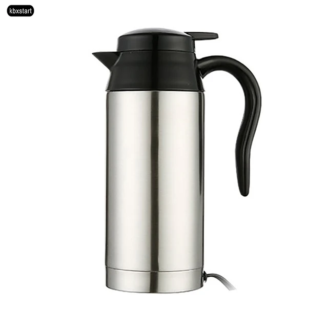 Best Price 12V/24V Electric Kettle 750ML Car Heating Cup Travel Hot Water Bottle For Automobile/ Truck Use Stainless Steel Water Heater Pot