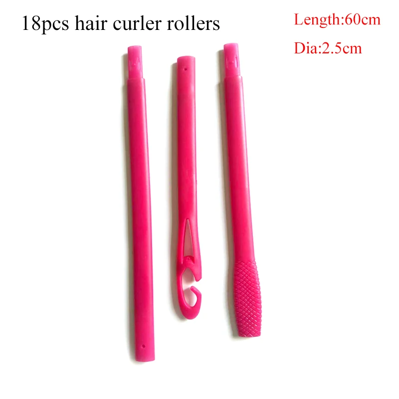 

18 pcs/set 60 cm long hair rollers with diameter 2.5 cm Magic hair curler hair styling tools for 2018 new product