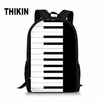 

THIKIN Piano Music Note Print Girls Primary School Bag Custom Children School Bags for Kids Shoulder Bagpack Teenager Book Bags