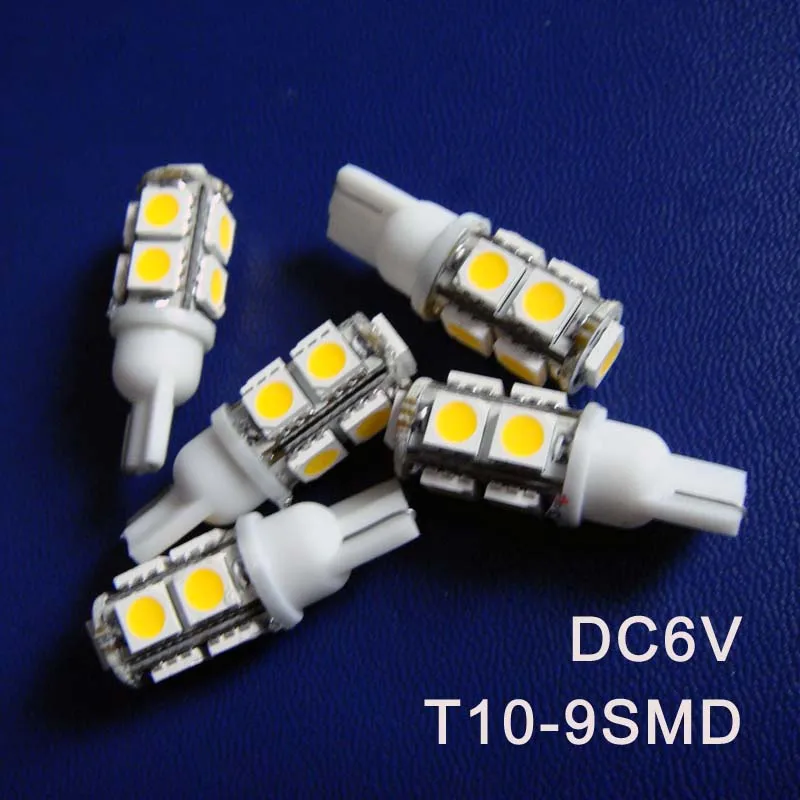 High quality DC6.3V 6V T10 w5w 194 168 led Signal lights Warning lights caution light Indicator light free shipping 20pcs/lot